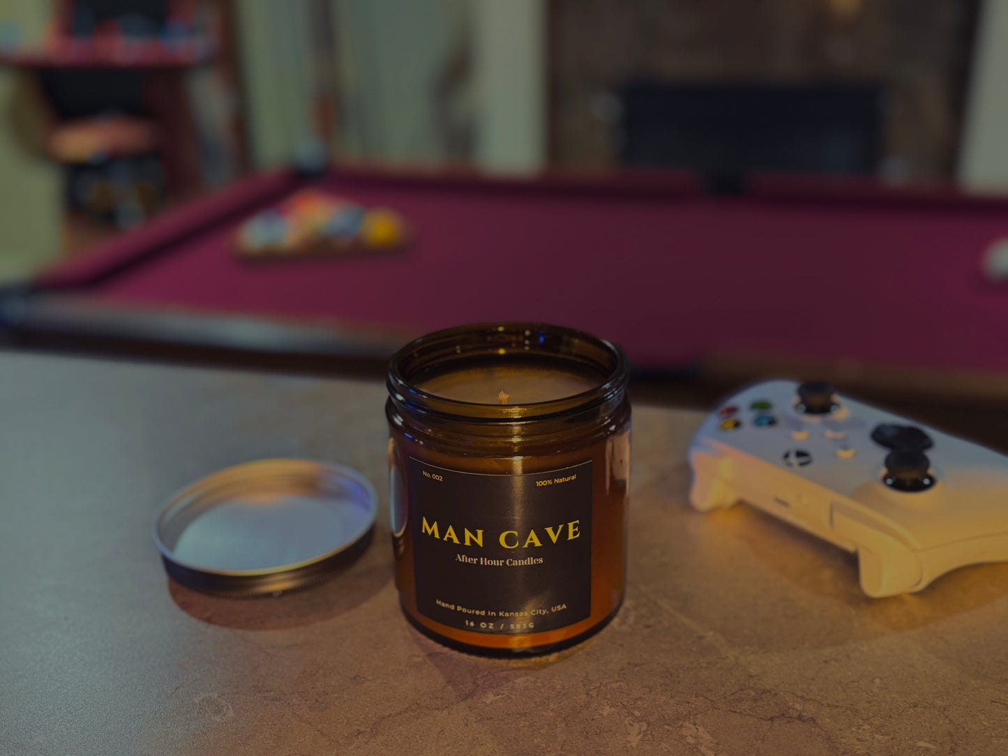 "Man Cave" candle